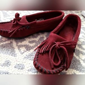 Minnetonka Mocassins in Wine